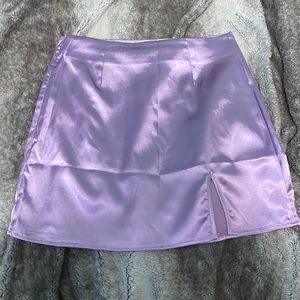 Purple silk skirt